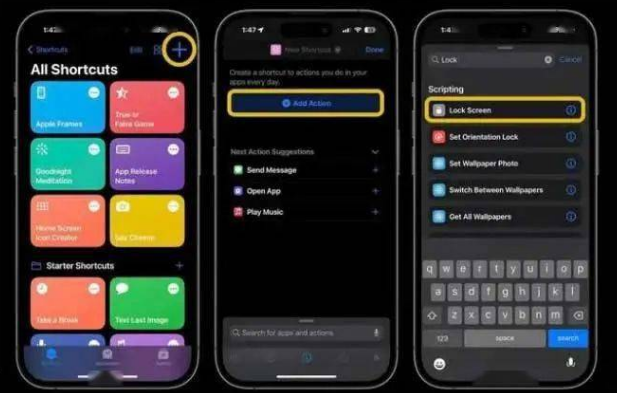 雁峰苹果14锁屏维修店分享iPhone14升级iOS16.4后如何创建锁屏快捷方式 