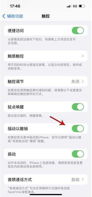 雁峰苹果手机维修分享iPhone手机如何设置摇一摇删除文字 